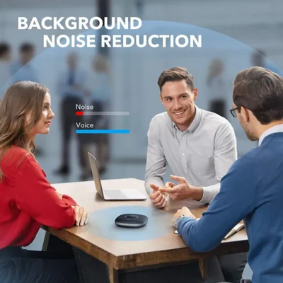Bocina Bluetooth Anker PowerConf, 6 micrófonos, 24 horas de tiempo de llamada