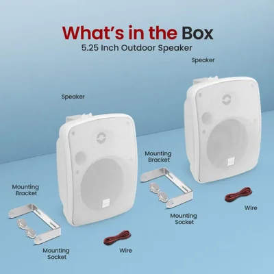 Bocina exterior Pyle 5.25 inalámbrico Bluetooth 600 W (par)