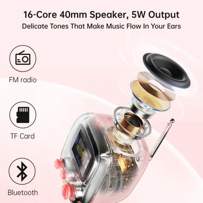 Bocina Bluetooth retro Divoom Tiivoo-2 con radio FM, mini Bocina pequeño inalámbrico portátil Pixel