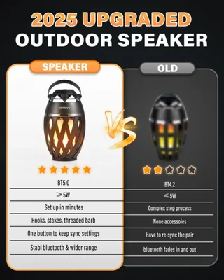 Bocina Bluetooth Xpoovv impermeable con linterna LED para exteriores