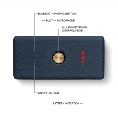 Bocina Bluetooth Marshall Emberton III azul medianoche