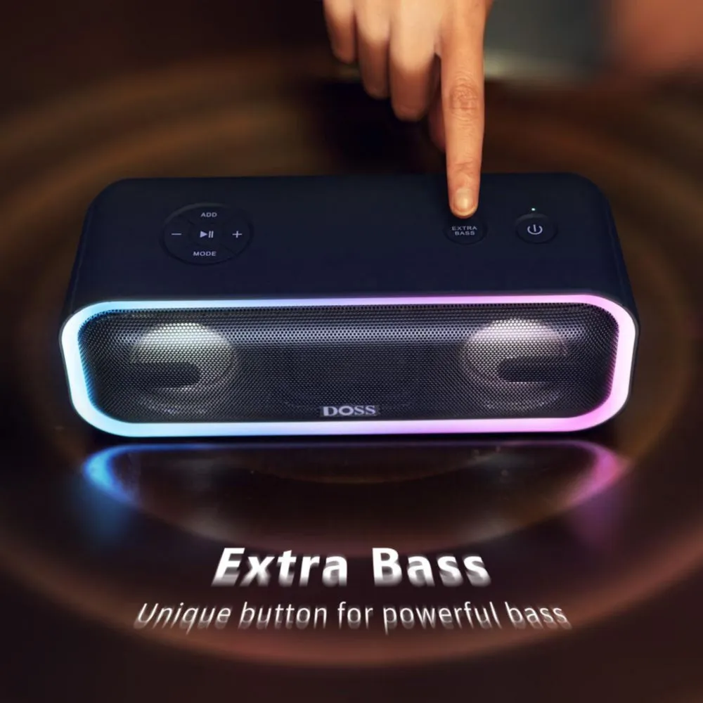 Bocina Bluetooth DOSS SoundBox Pro+ 24W IPX6 impermeable azul