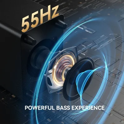 Barra de sonido Miroir Dolby Atmos de 3.1 canales, 390 W, con subwoofer con cable