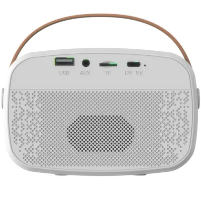 Mini Bocina Bluetooth para karaoke IQ Sound IQ-908K con micrófono, color blanco