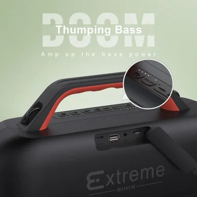 Bocina Bluetooth exterior DOSS Extreme Boom 60W Naranja