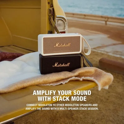 Bocina Bluetooth portátil Marshall Middleton negro/latón