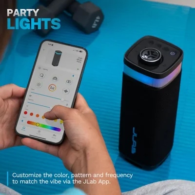 Bocina Bluetooth JLab JBuds Party 30W IP56 impermeable negro