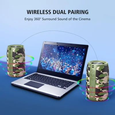Bocina Bluetooth ZEALOT S32 impermeable IPX5 Camo