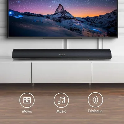 Barra de sonido BESTISAN de 80 W Bluetooth 5.0 de 34 pulgadas para montaje en pared