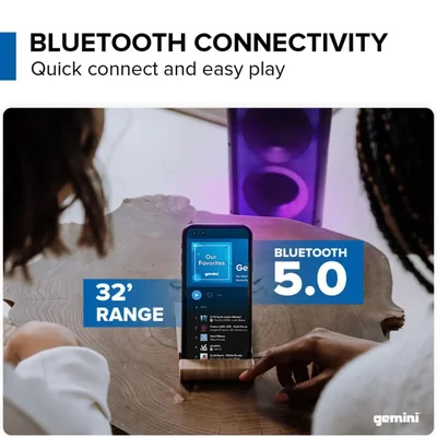 Bocina Bluetooth para fiestas Gemini GLS-550 800 W con luces LED