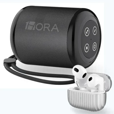 Bocina 1HORA BOC062 con Audifonos G-Tide H21 Plata