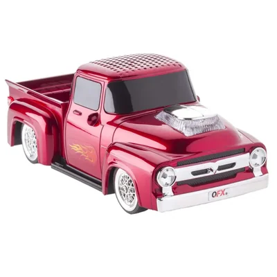 Altavoz Bluetooth QFX BT-1956 RD réplica de camioneta rojo