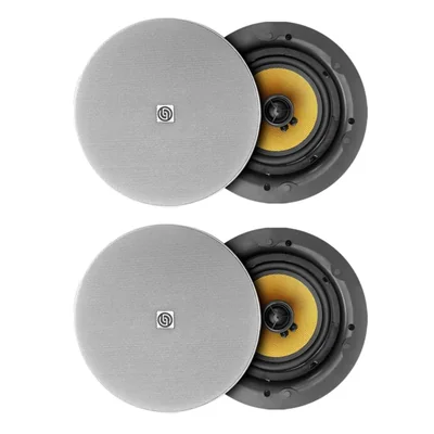 4 Bocinas Pasivas Plafón Ambientales 6.5 Pulg By Steelpro Blanco