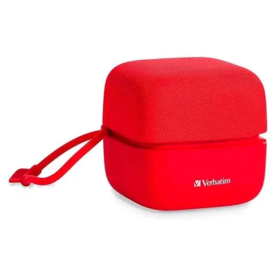 Bocina Verbatim Cube Wireless Bluetooth color Rojo