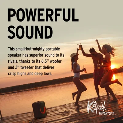 Bocina inalámbrico portátil Klipsch Gig XL con micrófono de karaoke