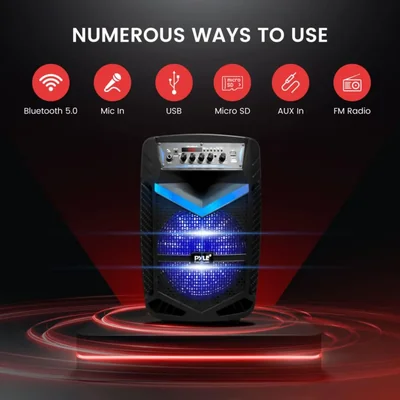 Sistema de Bocina PA Bluetooth Pyle de 600 W con subwoofer de 10»