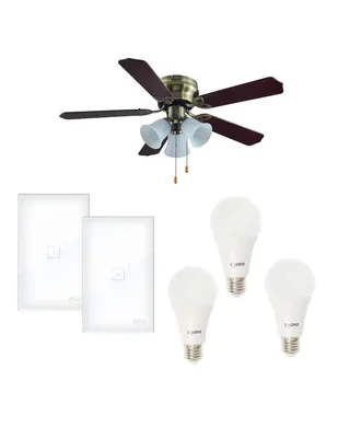 Set ventilador de techo Igoto 3 velocidades