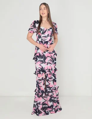 Vestido maxi de fiesta Rue De La Paix escote medio