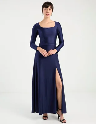 Vestido maxi fiesta Rue de la Paix escote cuadrado