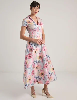 Vestido crop de fiesta Ema Valdemossa escote V