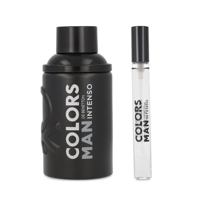 SET BENETTON COLORS BLACK INTENSO 2PZS