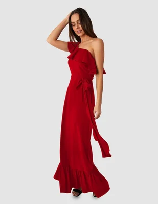 Vestido maxi de fiesta Beatriz Meade escote medio