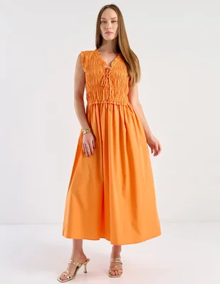 Vestido largo casual Map para mujer