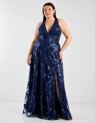 Vestido maxi de fiesta The Pattern espalda abierta
