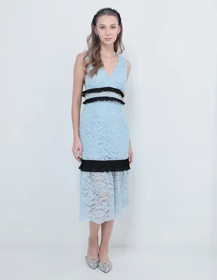 Vestido midi de fiesta Rue De La Paix escote V