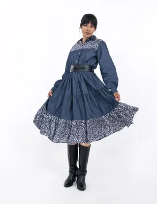 Vestido midi casual Angelozano para mujer