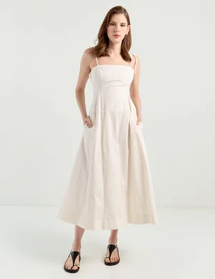 Vestido midi casual Map para mujer
