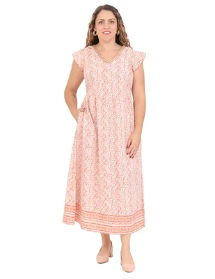 Vestido midi casual Duplan Petite para mujer