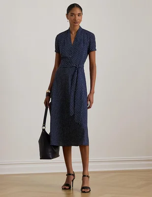Vestido midi casual Lauren Petite para mujer