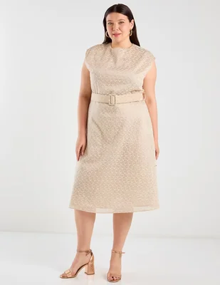 Vestido midi casual Ivonne Plus para mujer