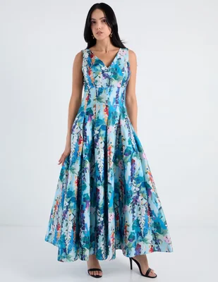 Vestido maxi de fiesta Ema Valdemossa escote V