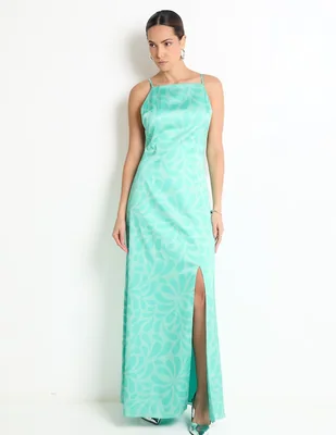 Vestido largo de fiesta Zomos By Sofia Simon espalda cruzada