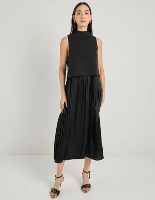 Vestido midi formal London Times para mujer