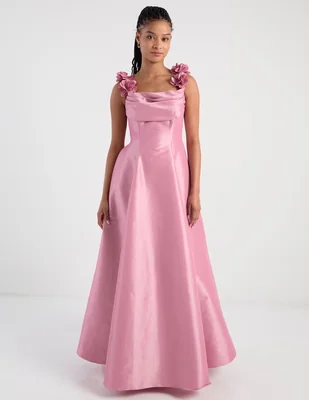 Vestido maxi para fiesta Eva Brazzi escote cuadrado