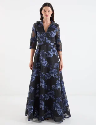 Vestido maxi de fiesta Ema Valdemossa escote V