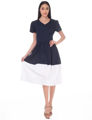 Vestido midi casual sarah bustani para mujer