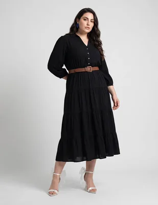 Vestido midi casual davinchy para mujer