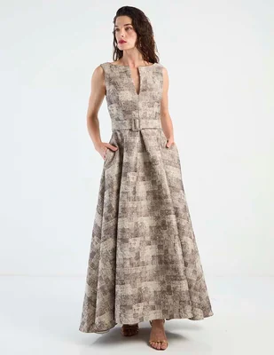 Vestido maxi de fiesta Ema Valdemossa escote V