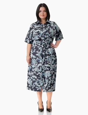 Vestido midi casual Ivonne Plus para mujer