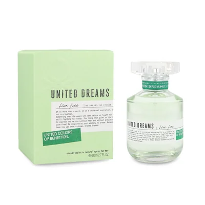 BENETTON UNITED DREAMS GREEN LIVE FREE 80ML EDT