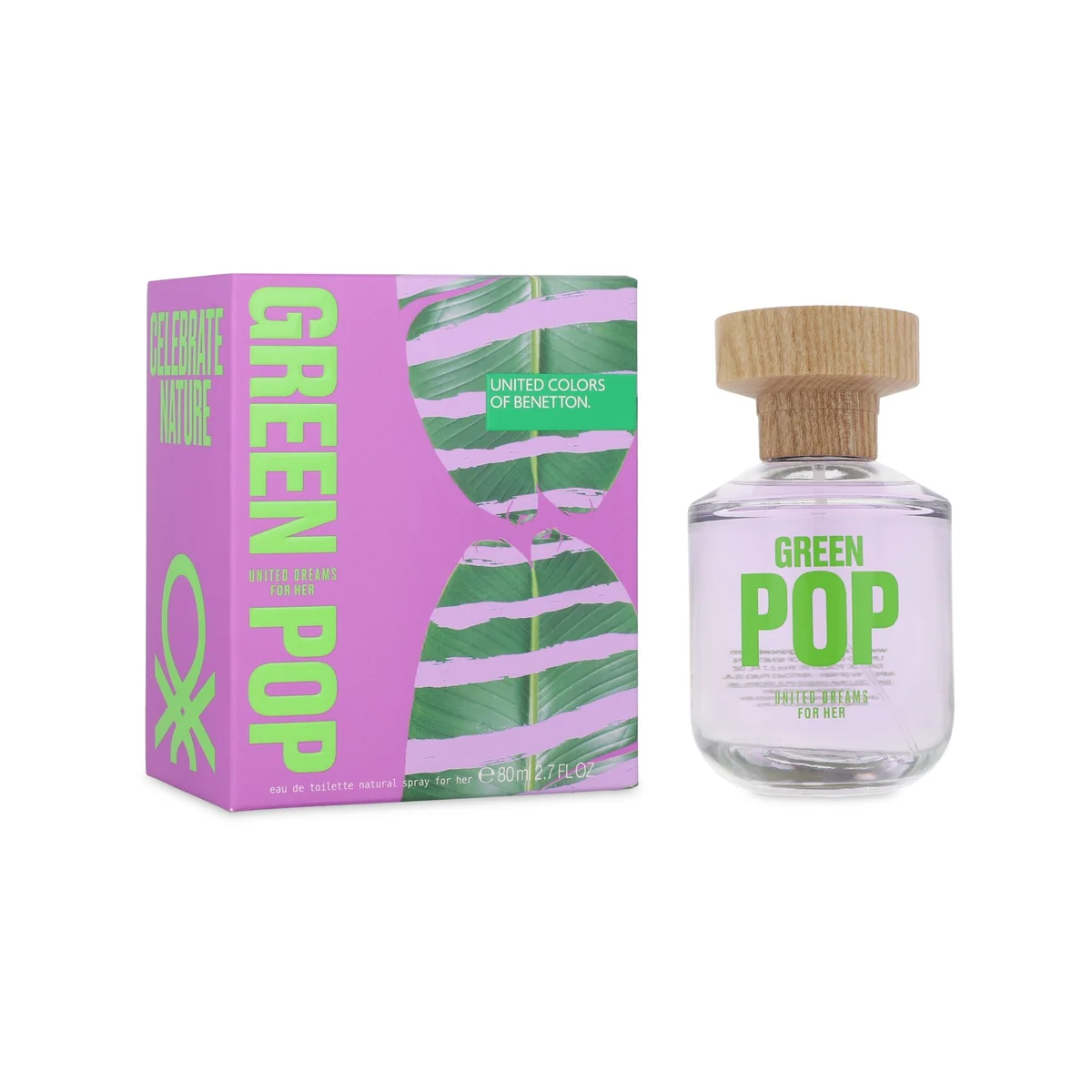 BENETTON UNITED DREAMS GREEN POP FOR HER 80ML EDT