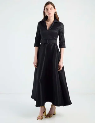 Vestido crop de fiesta Ema Valdemossa escote V