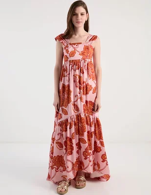 Vestido largo de fiesta Zomos By Sofia Simon escote cuadrado
