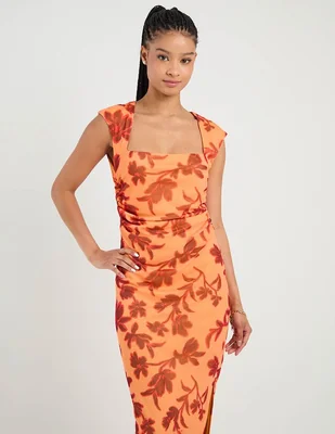 Vestido largo de fiesta Jump escote cuadrado