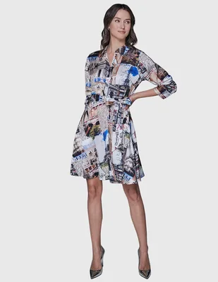 Vestido crop casual Karl Lagerfeld Paris para mujer