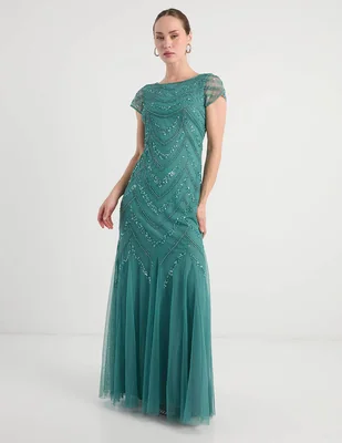 Vestido maxi de fiesta adrianna papell